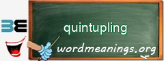 WordMeaning blackboard for quintupling